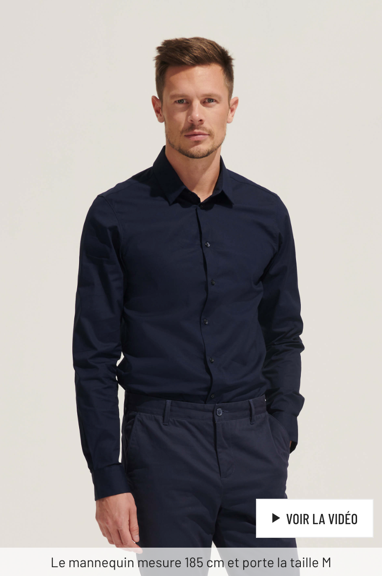 CHEMISE HOMME STRETCH MANCHES LONGUES