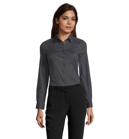 CHEMISE FEMME STRETCH MANCHES LONGUES