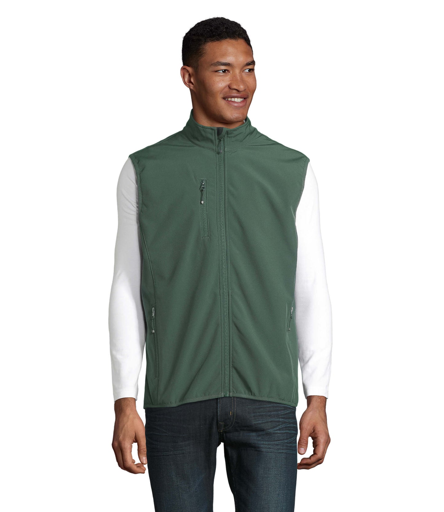 VESTE HOMME ZIPPÉE SOFTSHELL SANS MANCHE