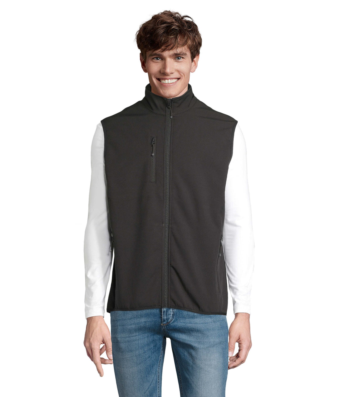 VESTE HOMME ZIPPÉE SOFTSHELL SANS MANCHE
