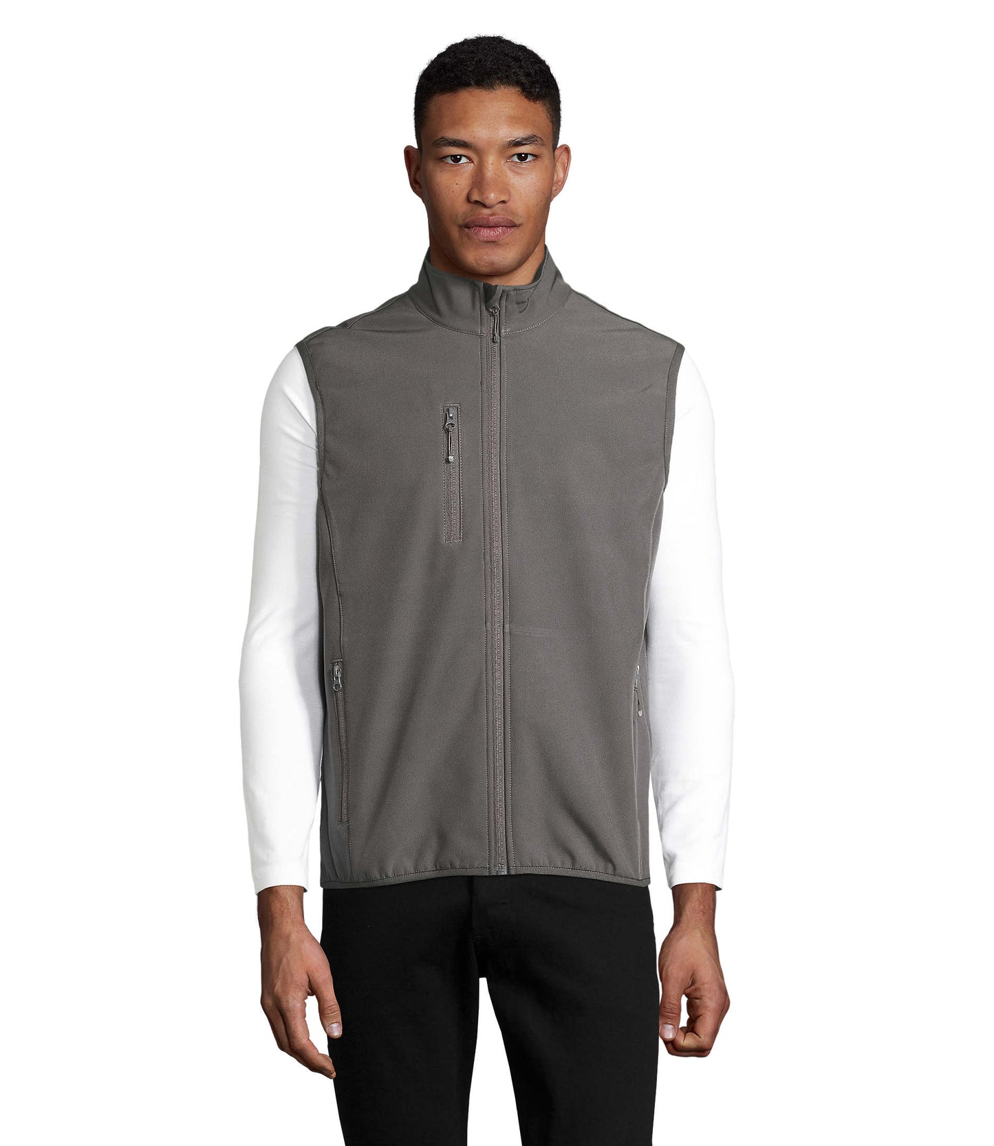 VESTE HOMME ZIPPÉE SOFTSHELL SANS MANCHE