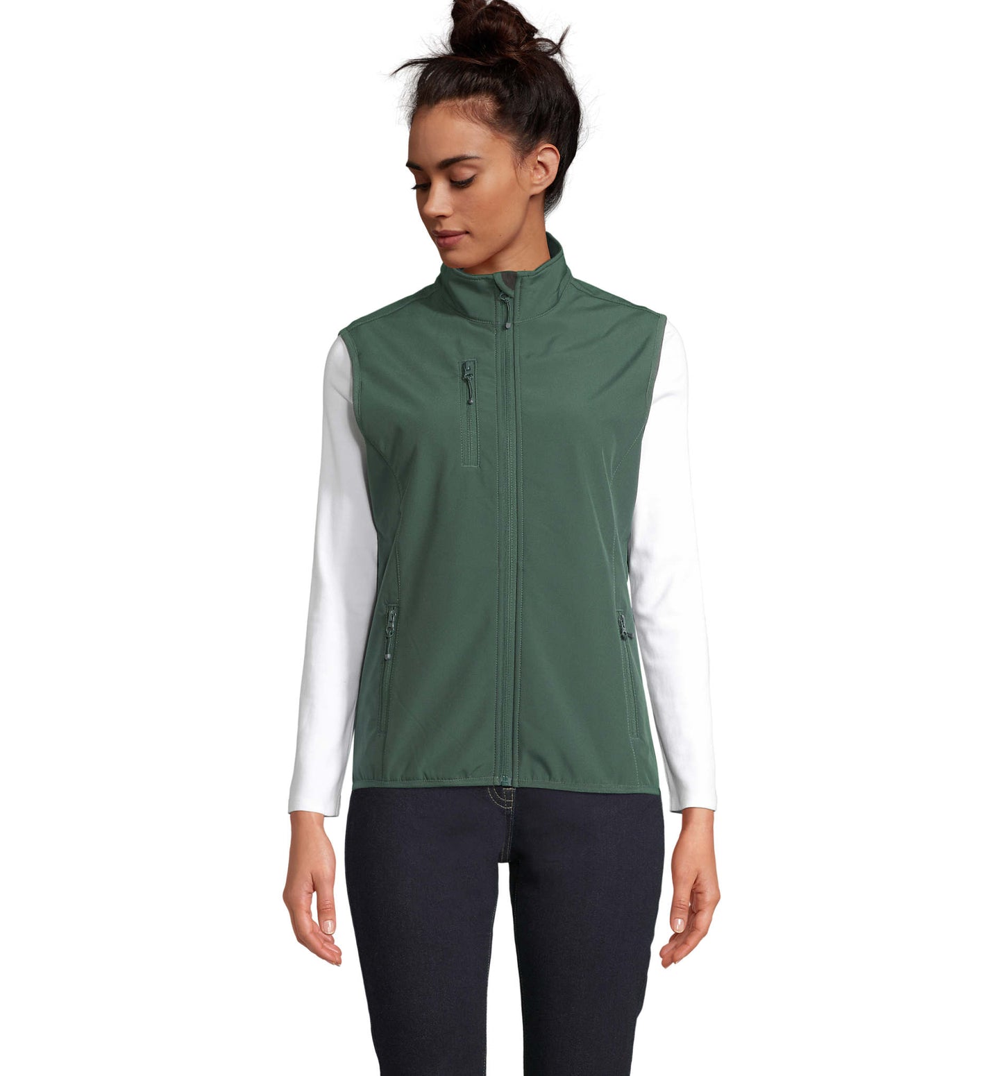 VESTE FEMME ZIPPÉE SOFTSHELL SANS MANCHE